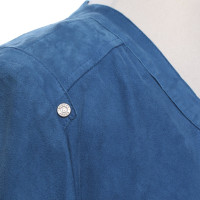 Bogner Giacca/Cappotto in Pelle scamosciata in Blu