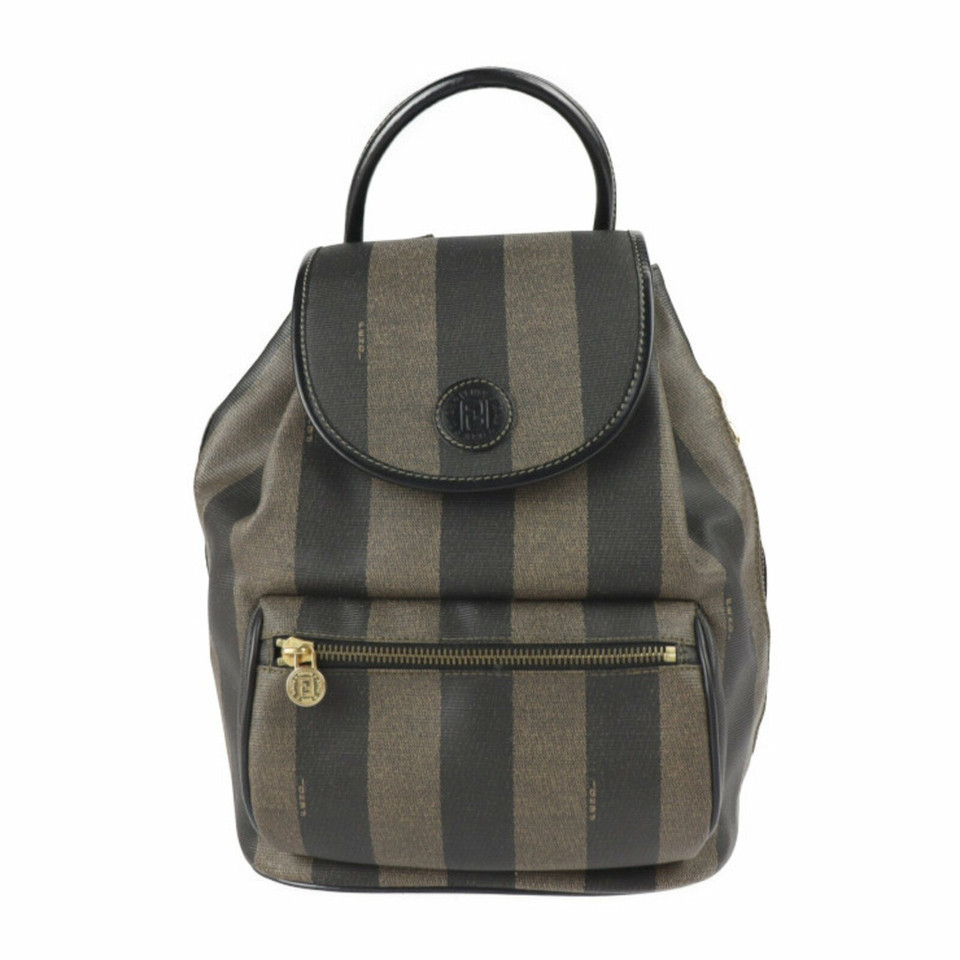 Fendi Backpack Canvas in Khaki