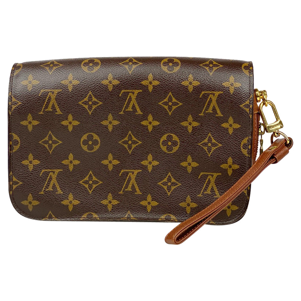 Louis Vuitton Clutch aus Canvas in Braun