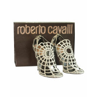 Roberto Cavalli Sandalen aus Leder in Grau