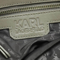 Karl Lagerfeld Schoudertas Leer in Grijs