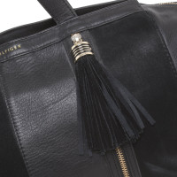 Tommy Hilfiger Handtasche aus Leder in Schwarz