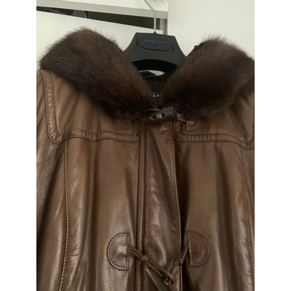 Fratelli Rossetti Jacket/Coat Leather in Brown