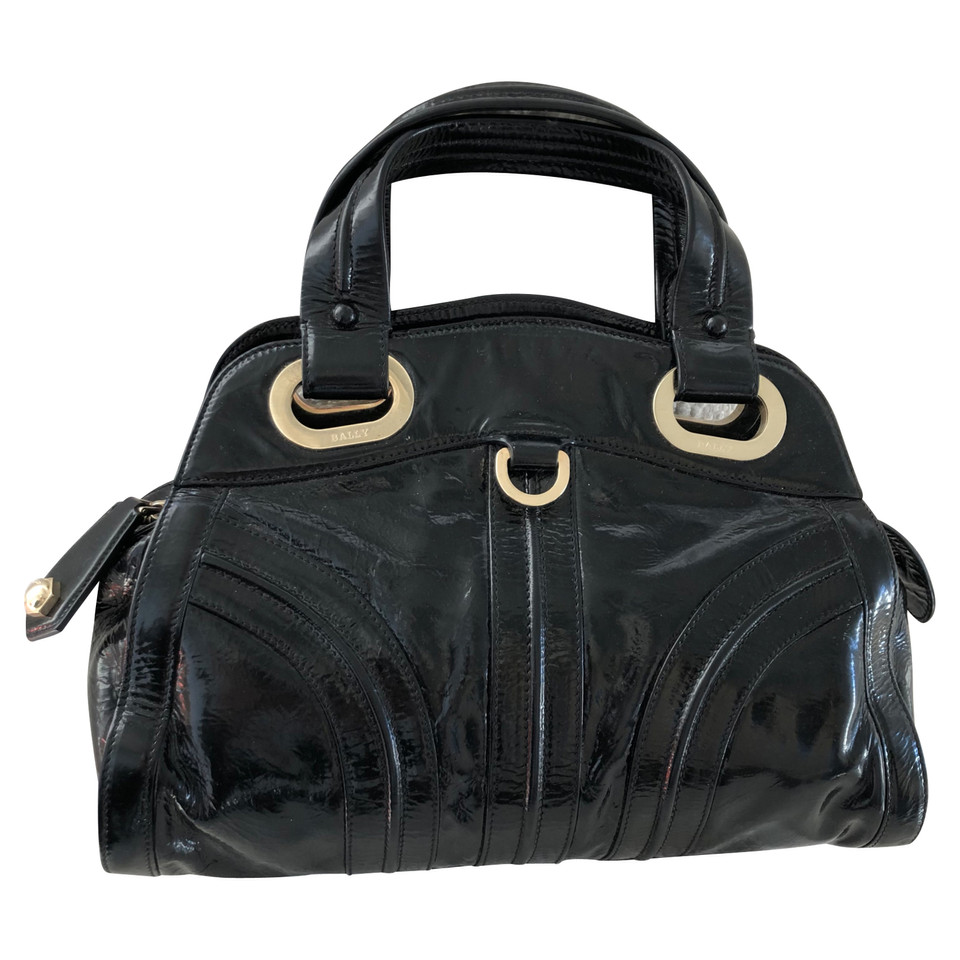 Bally Tote bag Patent leather in Black