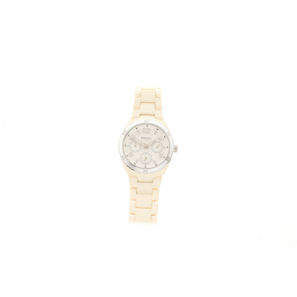 Fossil Armbanduhr in Creme
