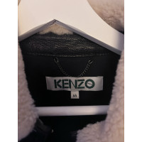Kenzo Giacca/Cappotto in Pelle in Nero