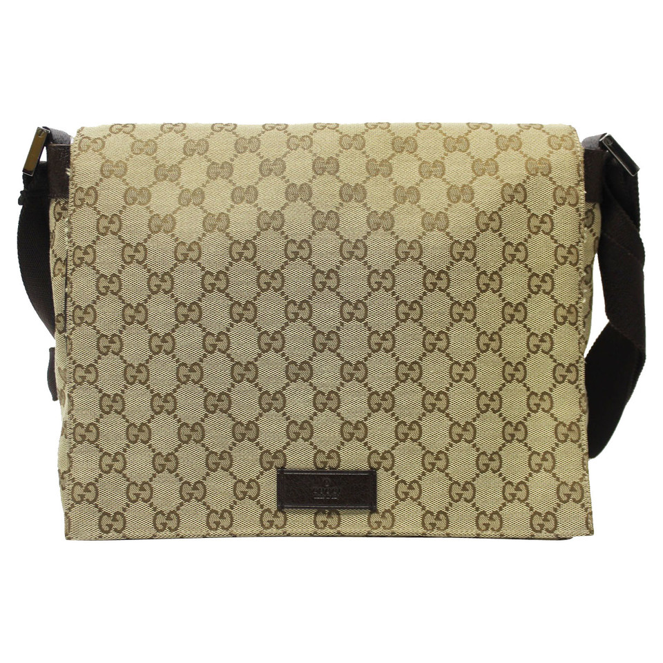 Gucci Shopper in Tela in Beige