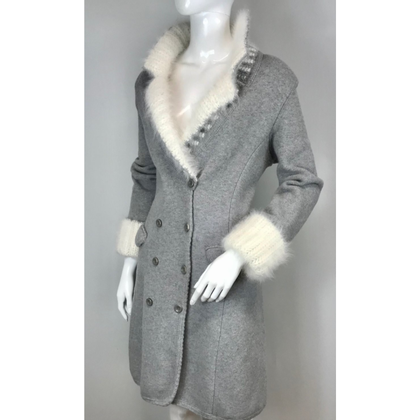 Ermanno Scervino Jacke/Mantel aus Wolle in Grau