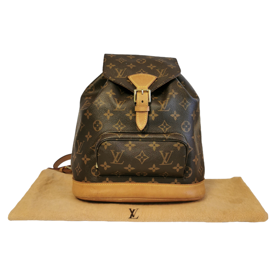 Louis Vuitton Montsouris Backpack MM25 Leather in Brown
