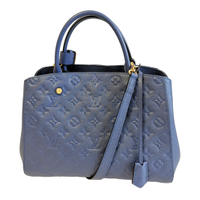Louis Vuitton Montaigne MM33 aus Leder in Blau