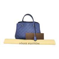 Louis Vuitton Montaigne MM33 aus Leder in Blau