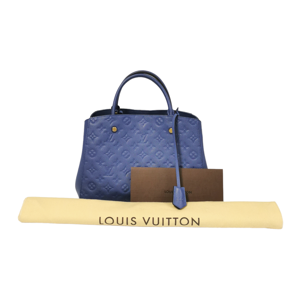 Louis Vuitton Montaigne MM33 in Pelle in Blu