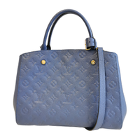 Louis Vuitton Montaigne MM33 in Pelle in Blu