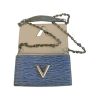Louis Vuitton Twist Chain Wallet aus Leder in Blau