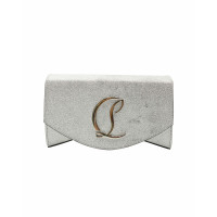 Christian Louboutin Clutch Bag Leather in Silvery