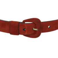 Jil Sander Cintura in pelle scamosciata nel colore rosso