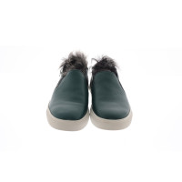 Closed Slippers/Ballerinas Leather in Green