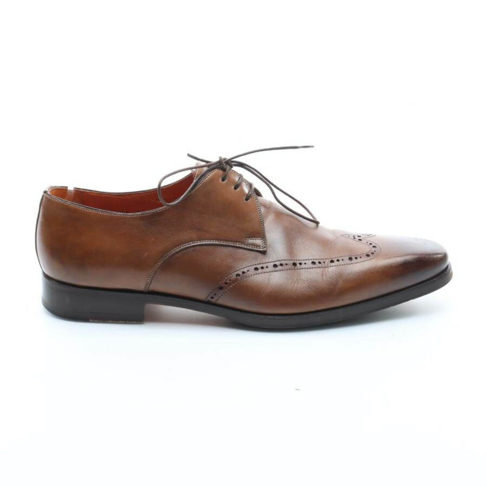 Santoni Lace-up shoes Leather in Brown