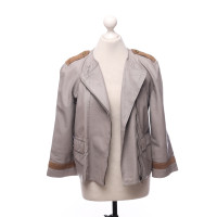 Stefanel Jacket/Coat Leather in Grey