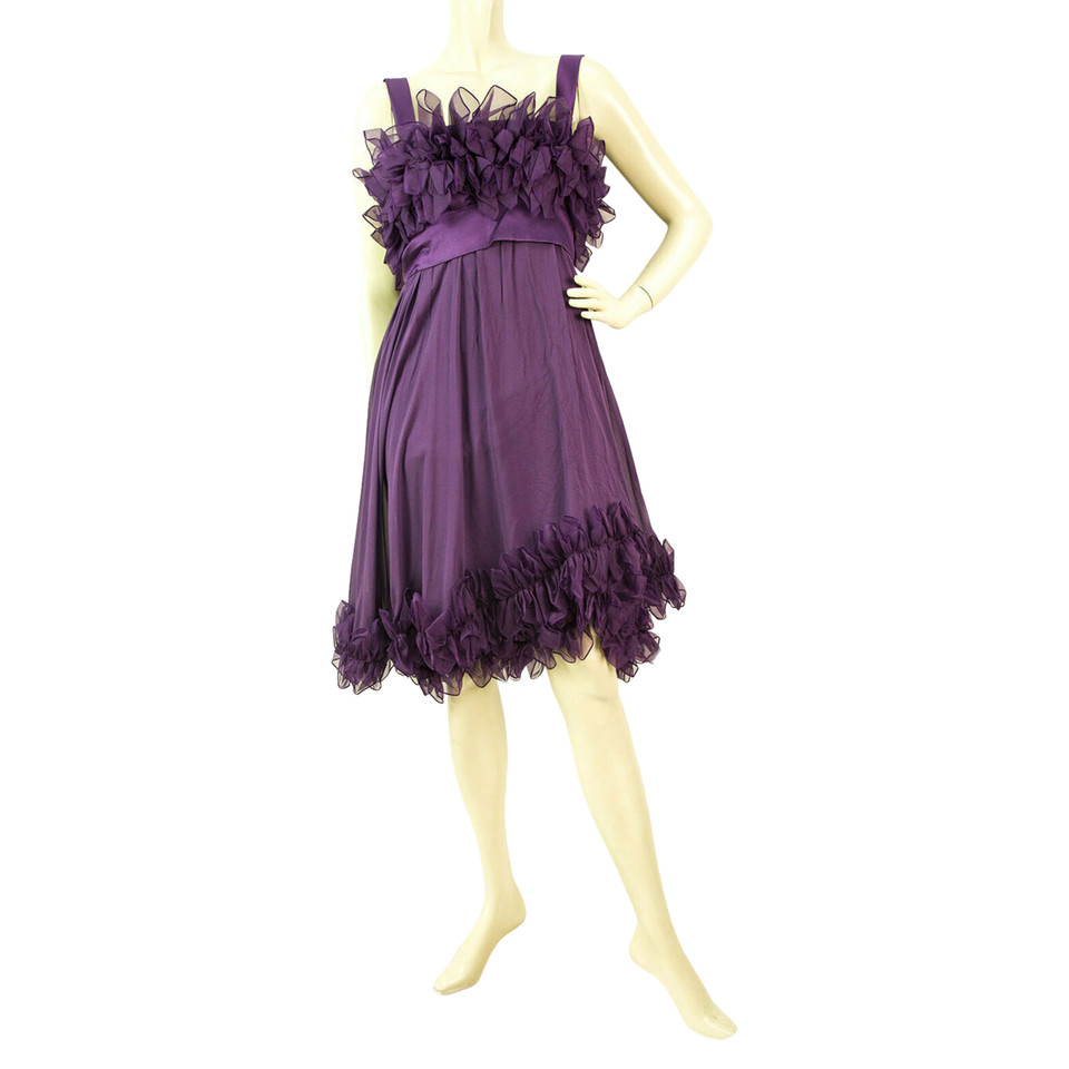 Elie Saab Kleid aus Seide in Violett