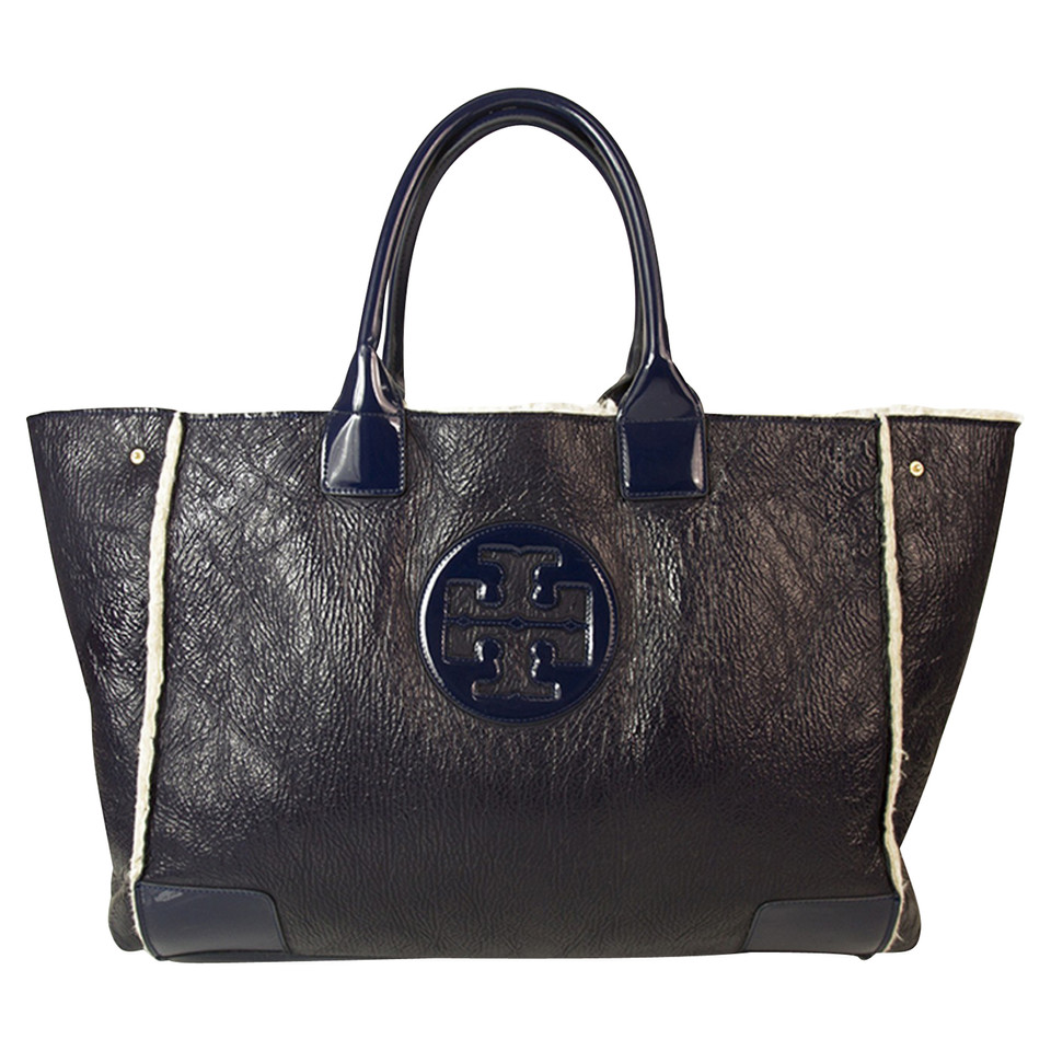 Tory Burch Tote bag Patent leather in Blue