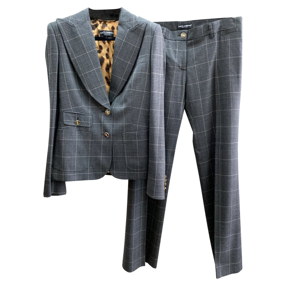 Dolce & Gabbana Suit Wol in Grijs
