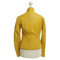 Moncler Giacca in pelle in giallo