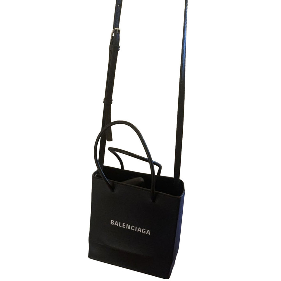Balenciaga Shopping Bag XS Leather in Black
