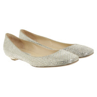 Jimmy Choo Slipper/Ballerinas in Silbern