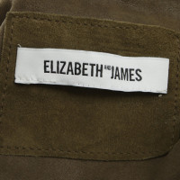 Elizabeth & James Velourslederkleid in Oliv