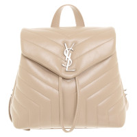 Saint Laurent Backpack Leather in Beige