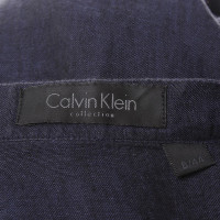 Calvin Klein blouse de lin en bleu foncé