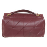 Saint Laurent Chain Bag Leer in Bordeaux