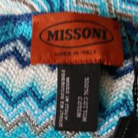 Missoni Knit scarf in blue and white
