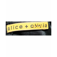 Alice + Olivia Kleid aus Leder in Schwarz