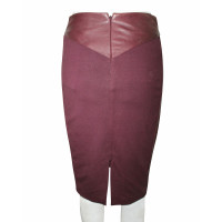 Reiss Skirt Leather in Red