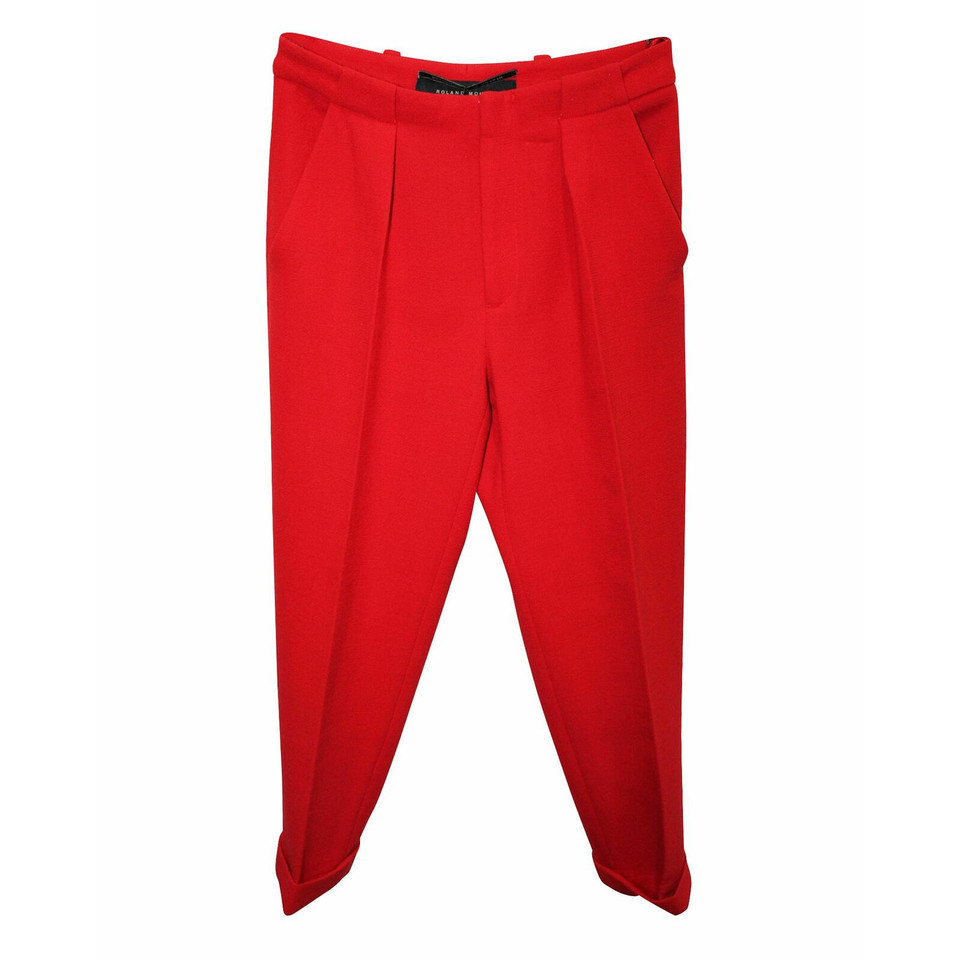 Roland Mouret Trousers Wool in Red