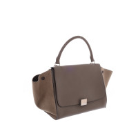 Céline Trapeze Bag Leer in Taupe