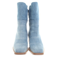 Chanel Ankle boots Jeans fabric in Blue