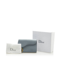 Christian Dior Täschchen/Portemonnaie aus Leder in Blau