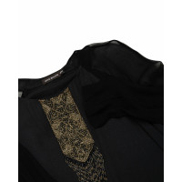 Antik Batik Oberteil aus Seide in Schwarz