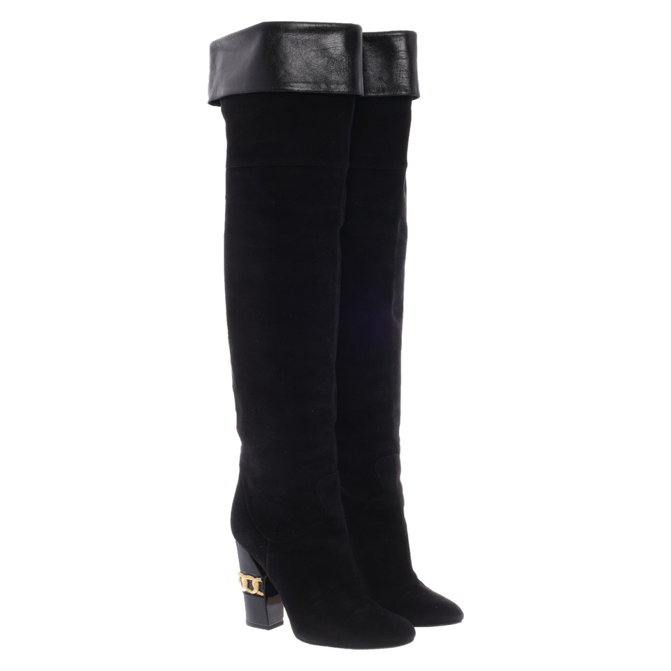 Casadei Stiefel aus Leder in Schwarz