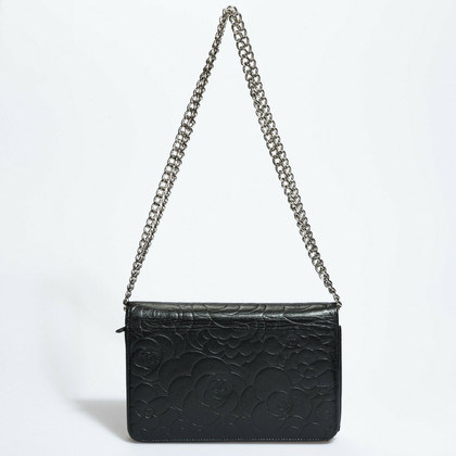 Chanel Wallet on Chain Leer in Zwart