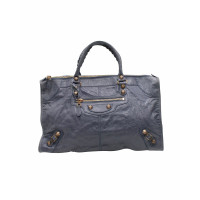 Balenciaga Tote Bag aus Leder in Blau