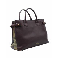 Burberry Banner Tote Leather in Violet