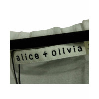 Alice + Olivia Oberteil aus Seide in Weiß