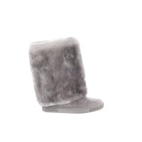 Casadei Stiefel aus Pelz in Grau