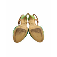 Céline Sandals Leather in Green