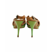 Céline Sandals Leather in Green
