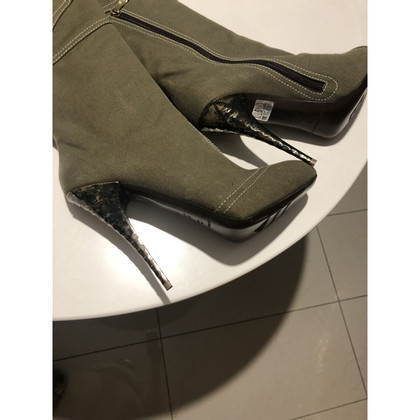 Gianmarco Lorenzi Boots Linen in Khaki